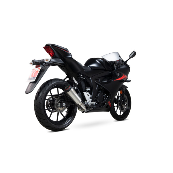 Scorpion Exhaust Suzuki GSX-R 125 / GSX-R 150 2017 - 2020 Red Power Full System Brushed Stainless Steel Sleeve